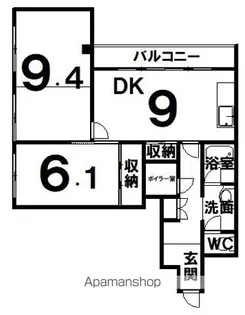 シャトー帯広【5階】の間取り